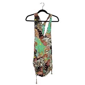Luli Fama Print Coverup Romper Women's Size Small